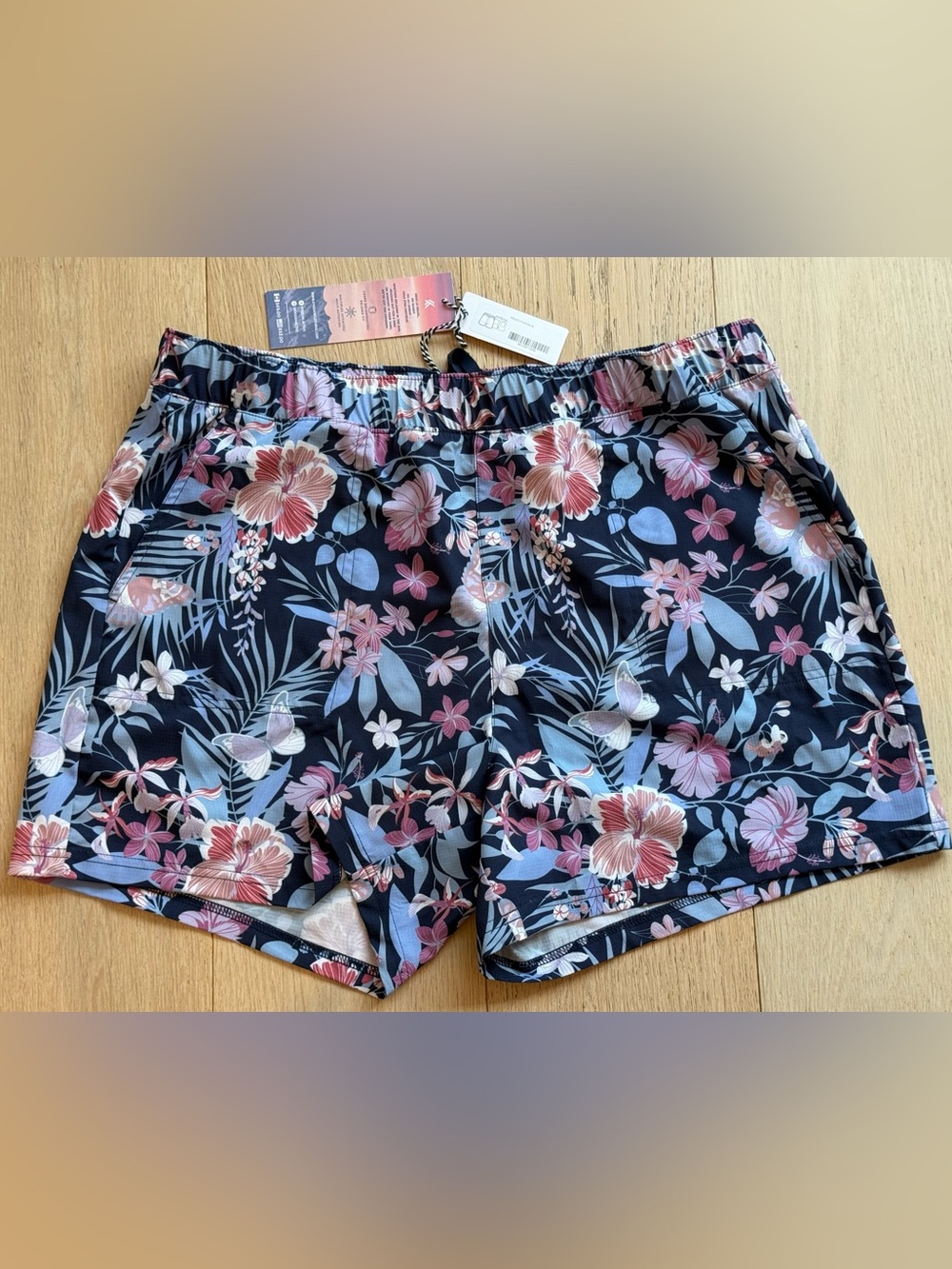 Kyodan Active Shorts Floral XL NWT Relaxed Fit Lightweight Multi Activity Vaca